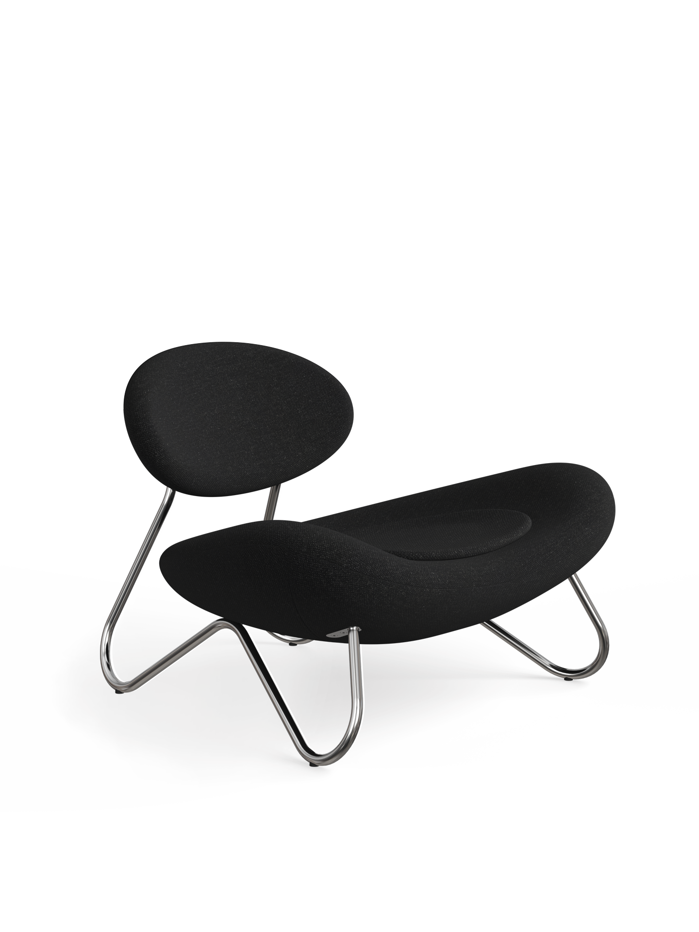 Meadow lounge chair - Charcoal/Chrome