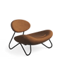 Meadow lounge chair - Cognac leather/Black