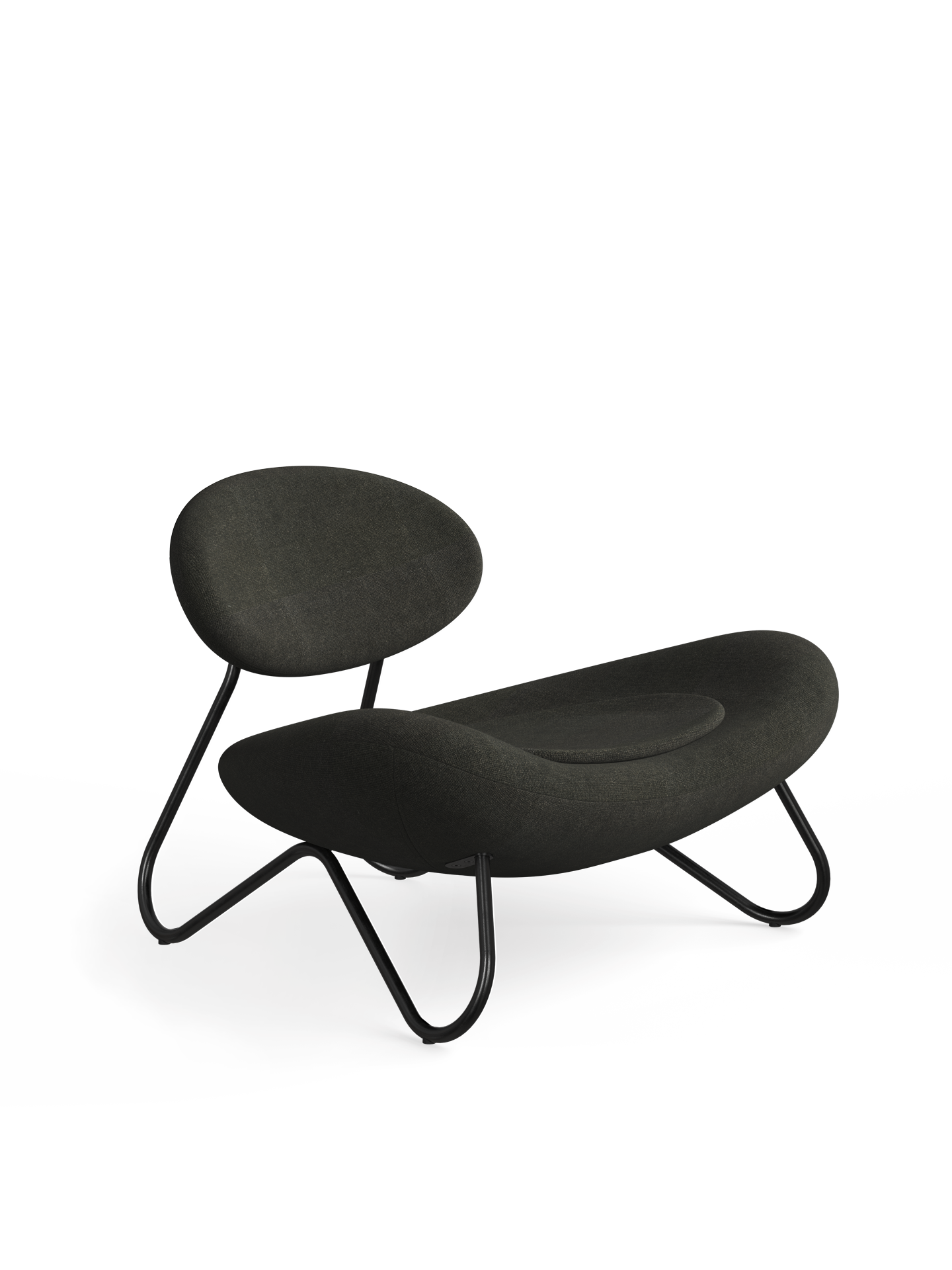 Meadow lounge chair - Dark brown/Black