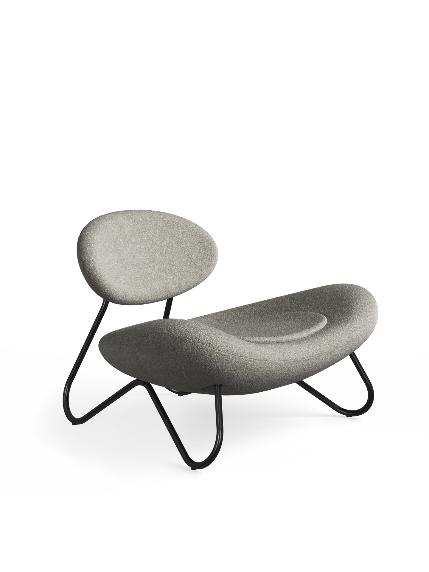 Meadow lounge chair - Warm grey/Black