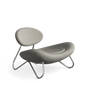 Meadow lounge chair - Warm grey/Brushed steel