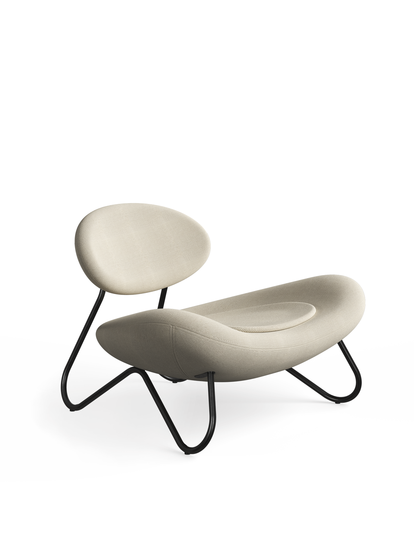 Meadow lounge chair - Off white/Grey/Black