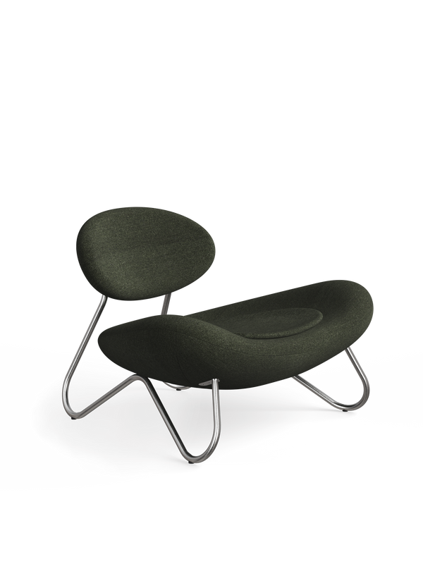 Meadow lounge chair - Pine/Brushed steel