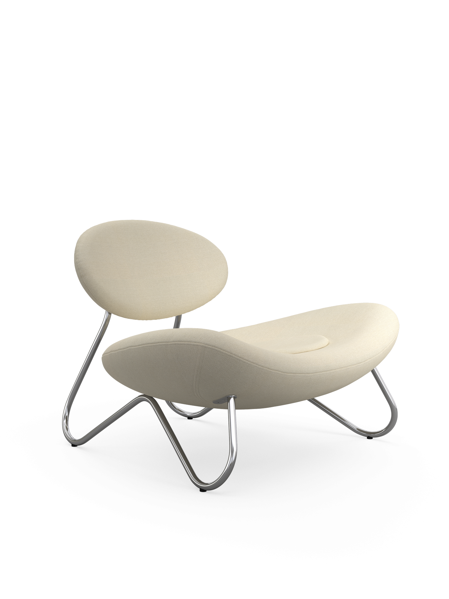 Meadow lounge chair - White/Chrome