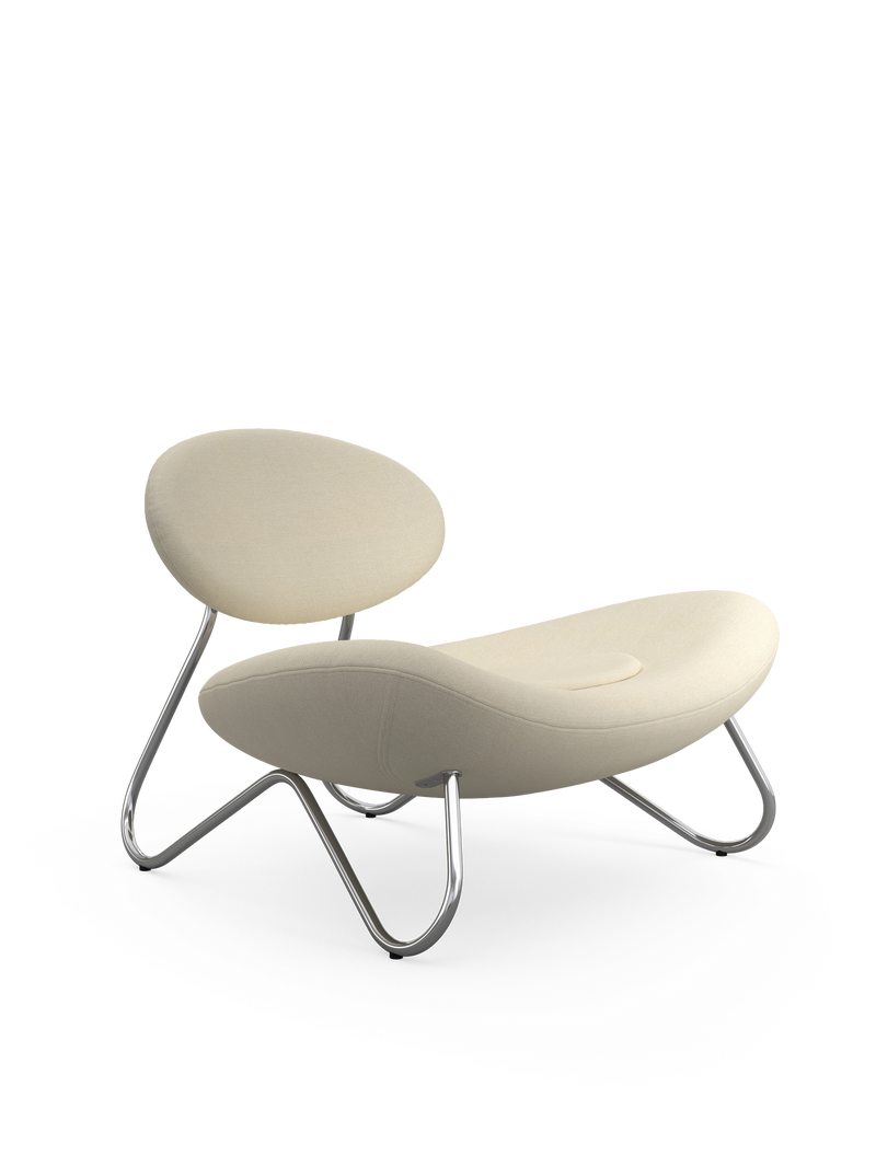 Meadow lounge chair - White/Chrome