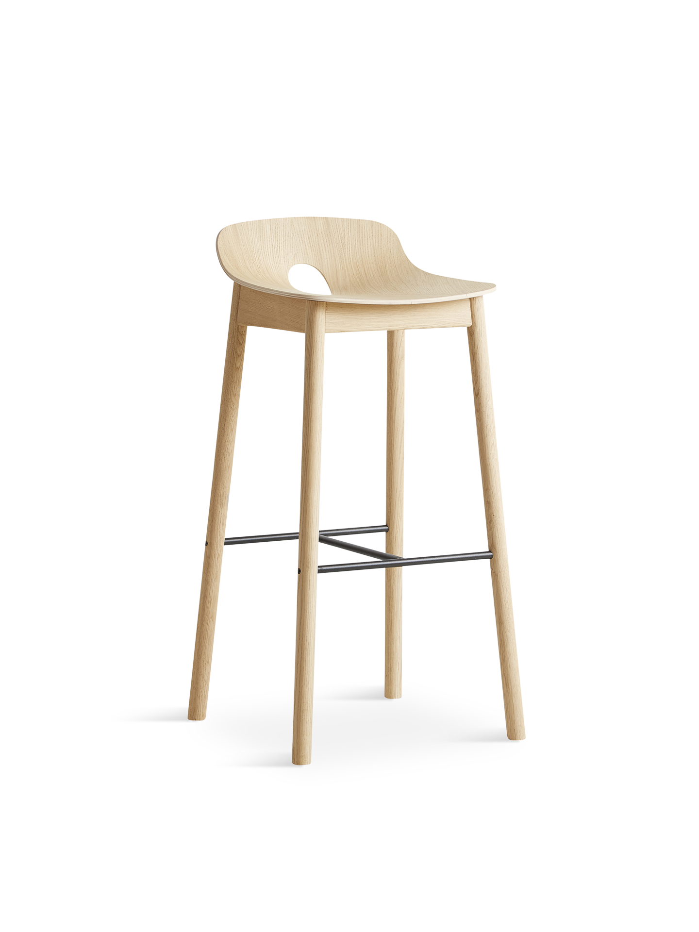 Mono bar stool - White pigmented oak