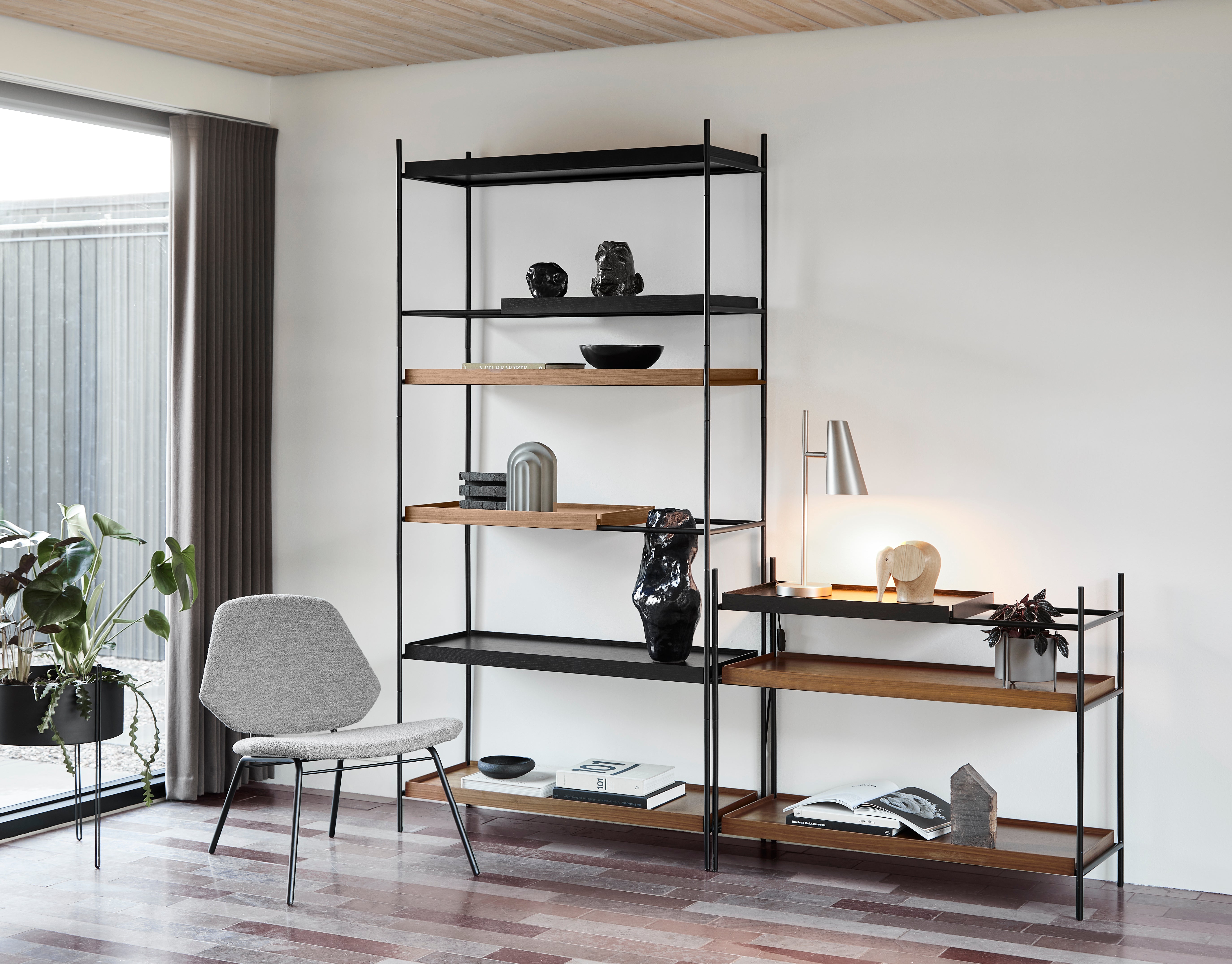Tray Shelf (Low) - Walnut - Style 6