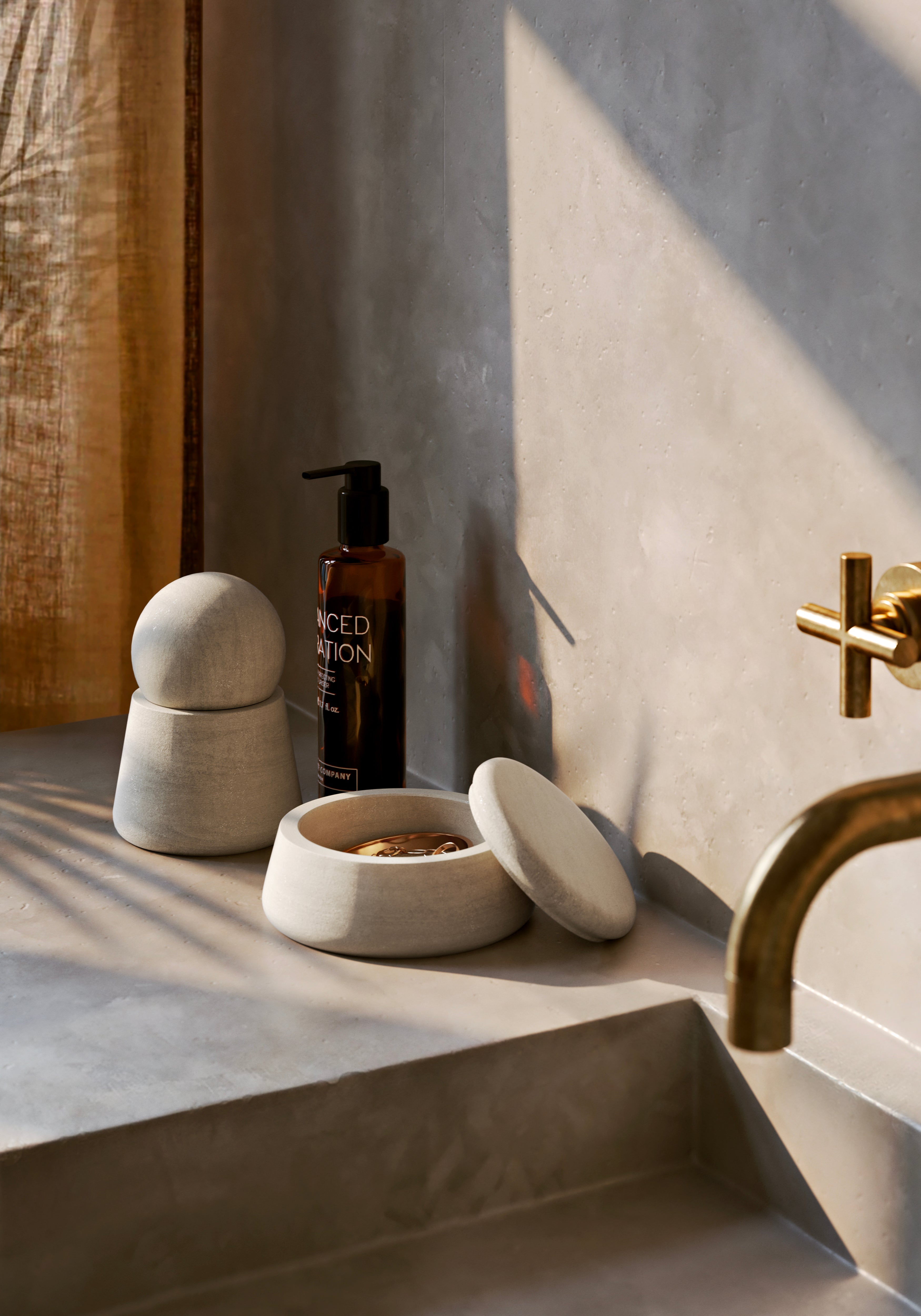Serene jar tall - Grey sandstone