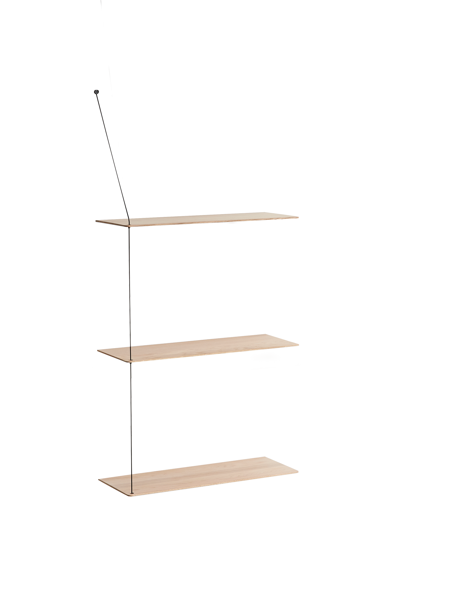 Stedge shelf (60 cm) - White pigmented oak (3 shelves)