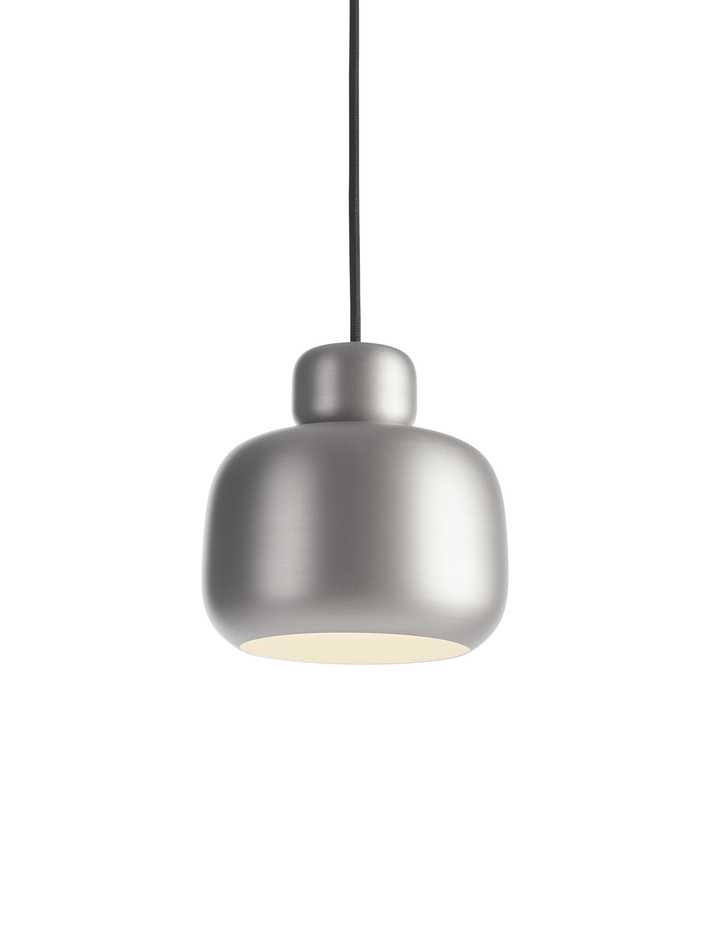 Stone pendant (Small) - Brushed metal finish
