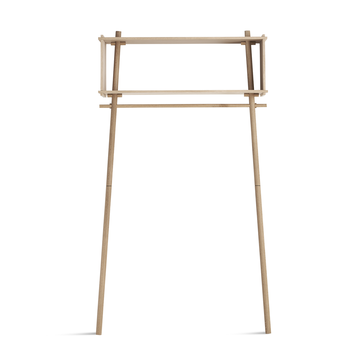 Töjbox wardrobe (Large) - White pigmented oak