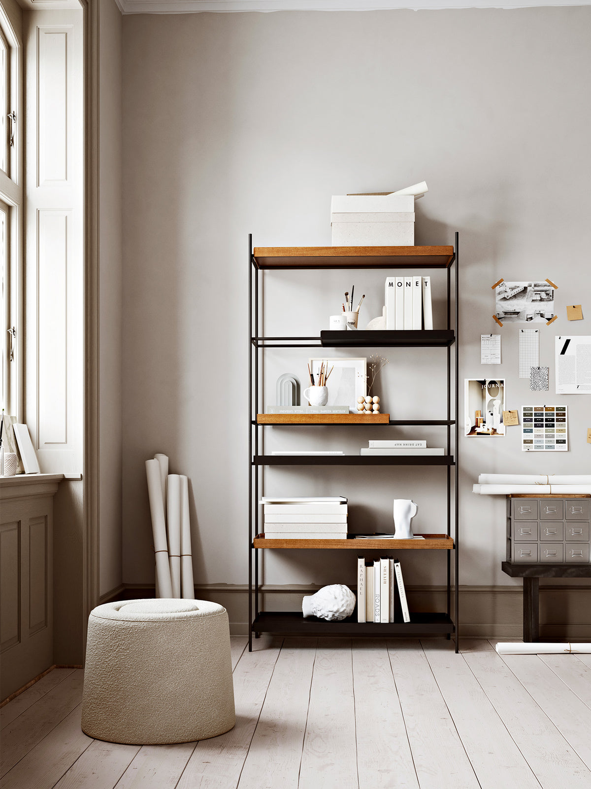 Tray Shelf (High) - Walnut - Style 18