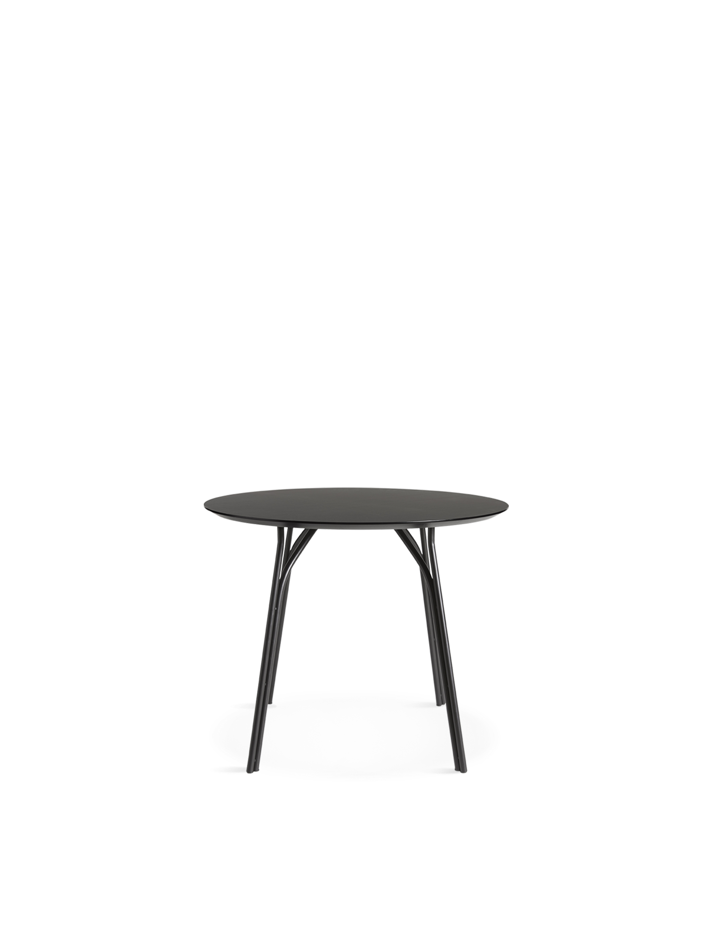 Tree dining table (90 cm) - Charcoal black/black