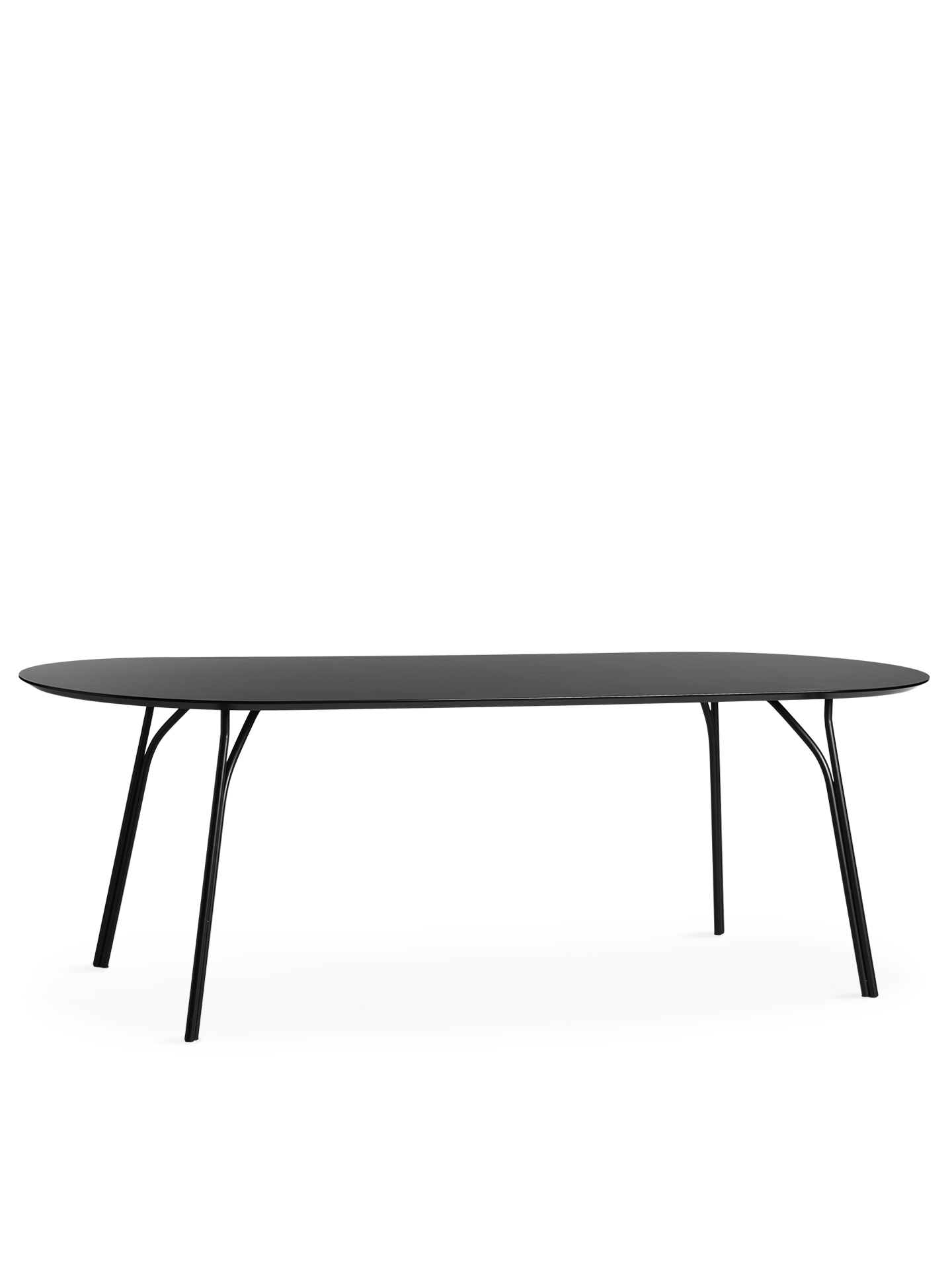 Tree dining table (220 cm) - Charcoal black/black