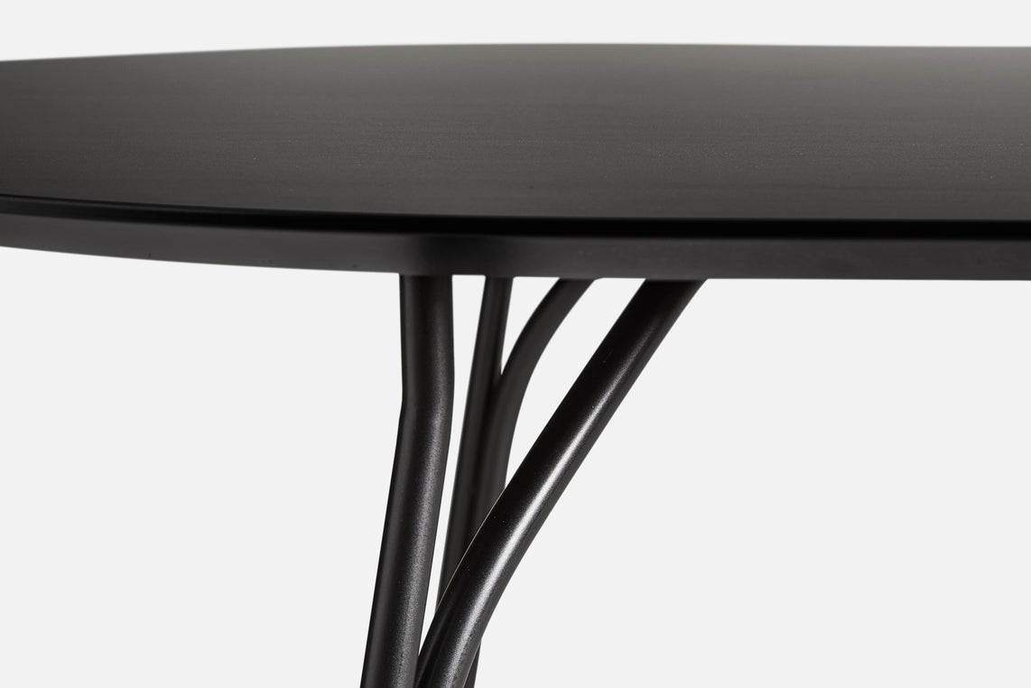 Tree dining table (120 cm) - Charcoal black/black