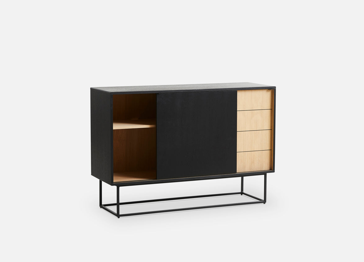 Virka sideboard (High) - Oak/black