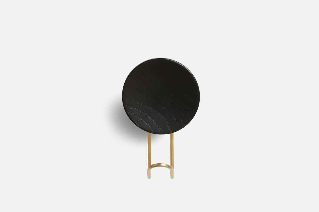 Around wall hanger (Large) - Black/Satin brass