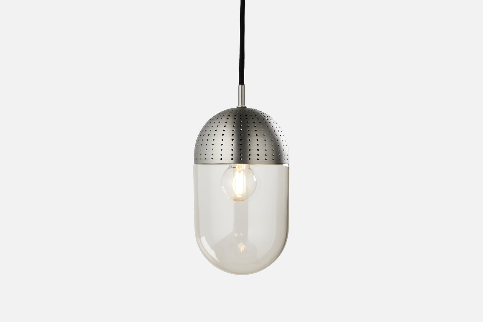 Dot pendant (Large) - Brushed metal finish