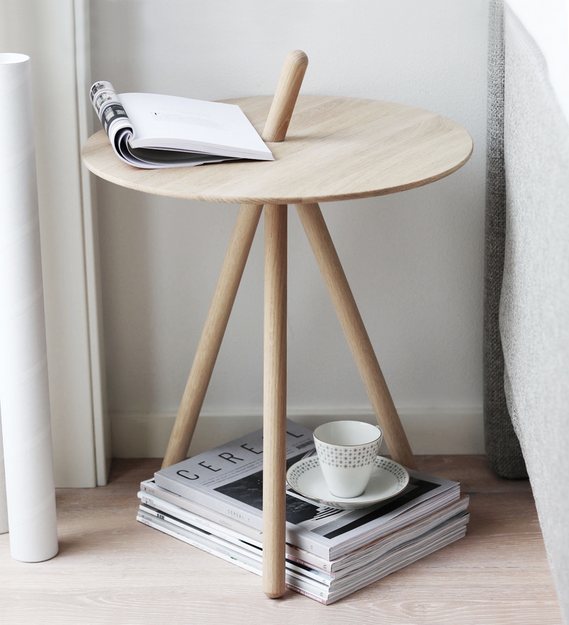 Come Here side table - White pigmented oak