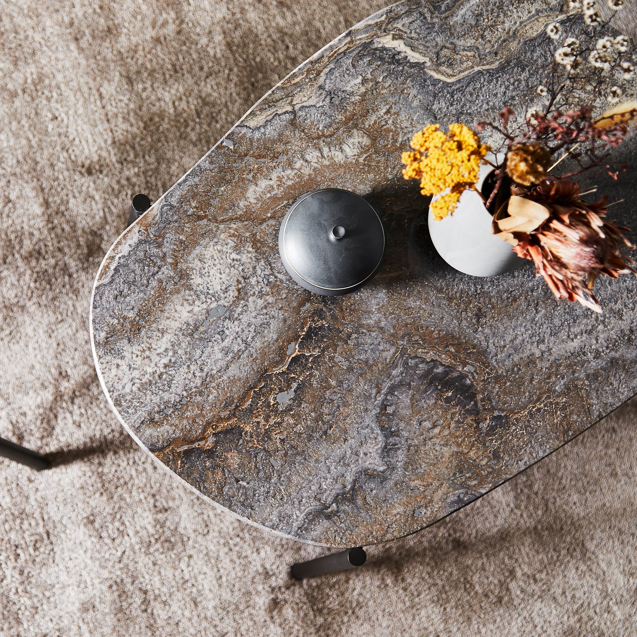 La Terra occasional table (Medium) - Grey Melange