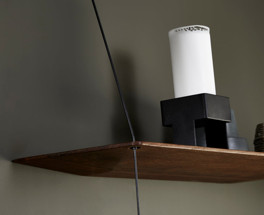 Stedge shelf (80 cm) - Smoked oak