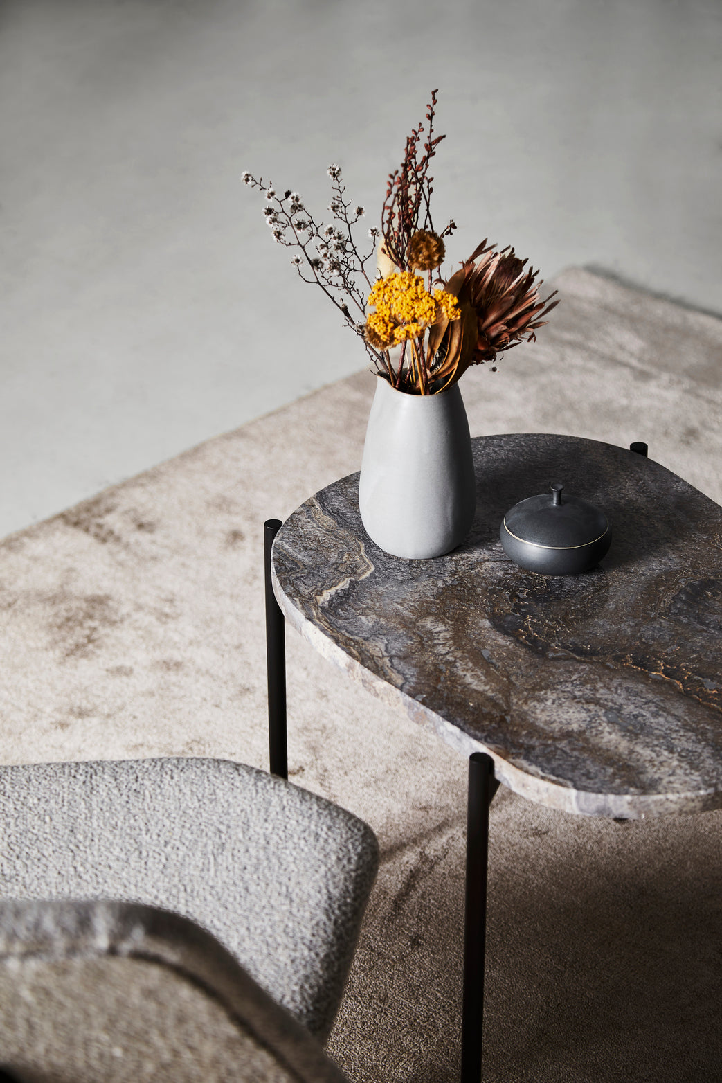 La Terra occasional table (Medium) - Grey Melange
