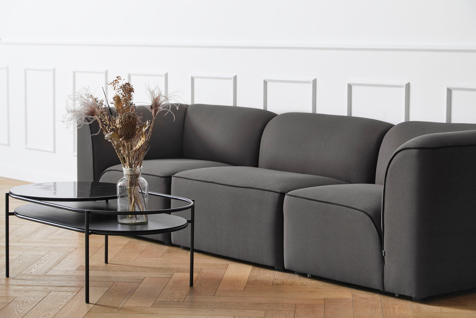 Flora middle module (90 cm) - Warm beige