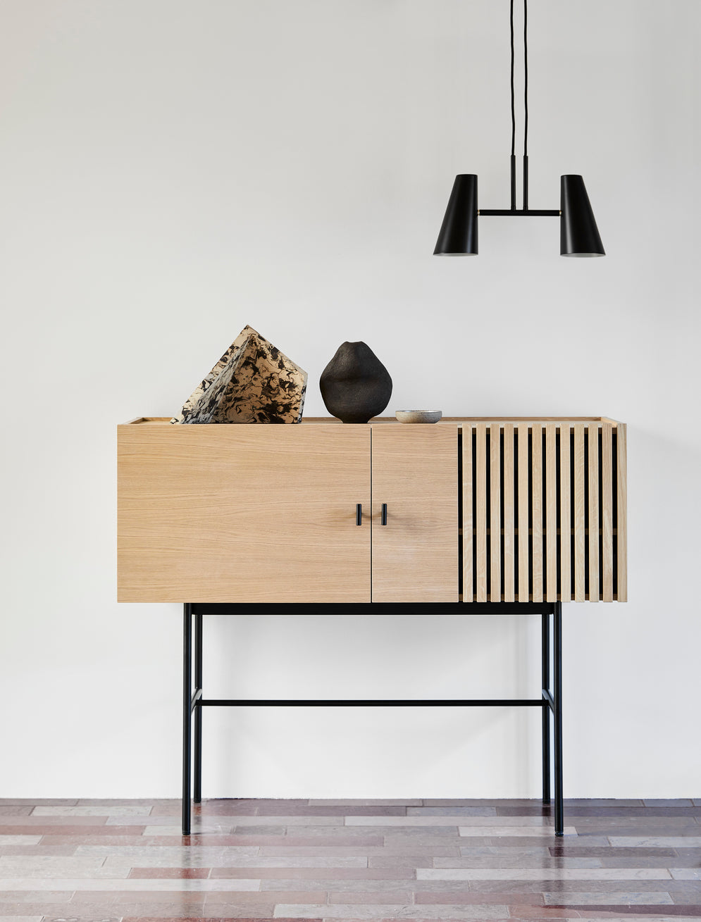 Array sideboard (120 cm) - White pigmented oak