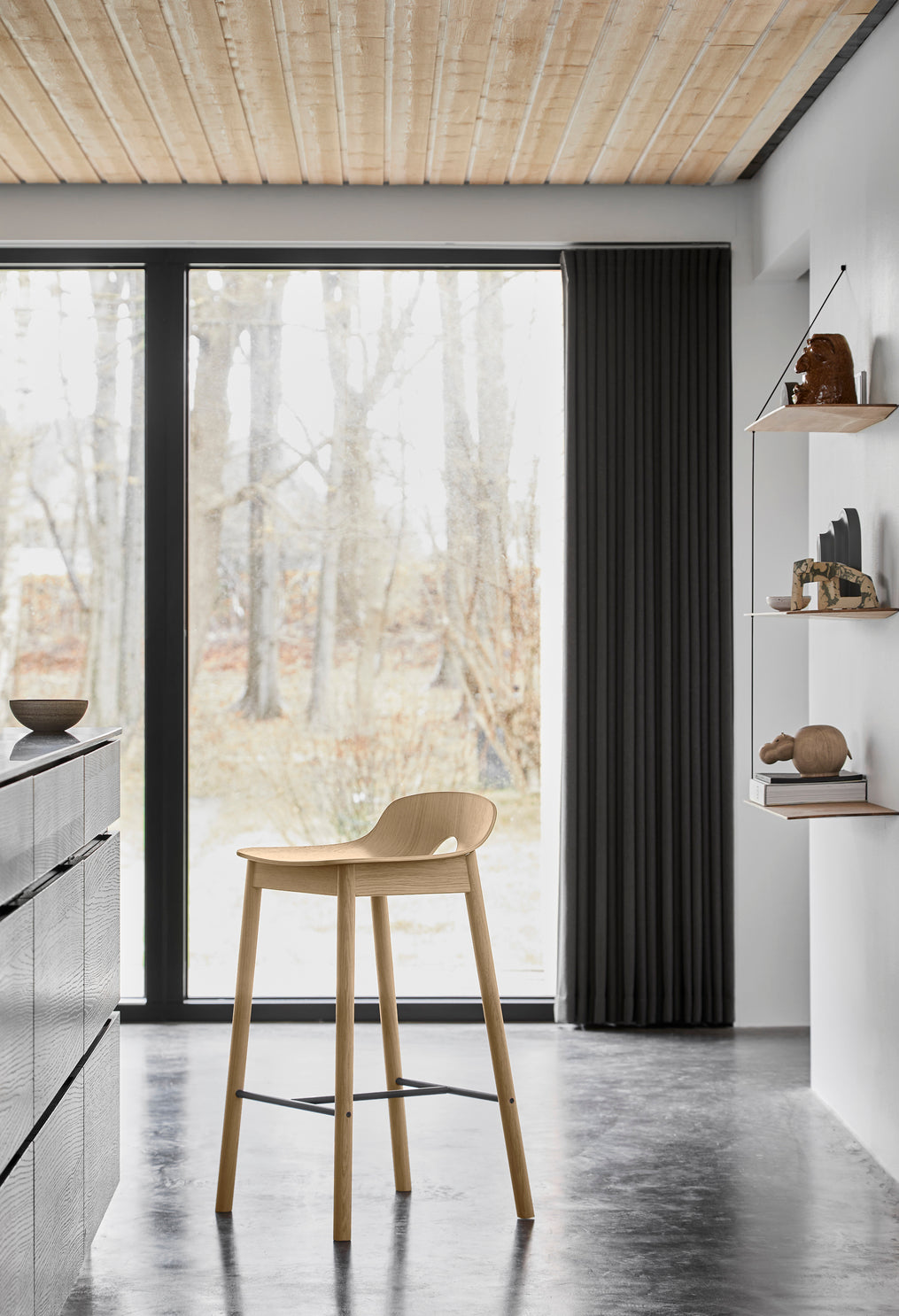 Mono counter chair - White pigmented oak