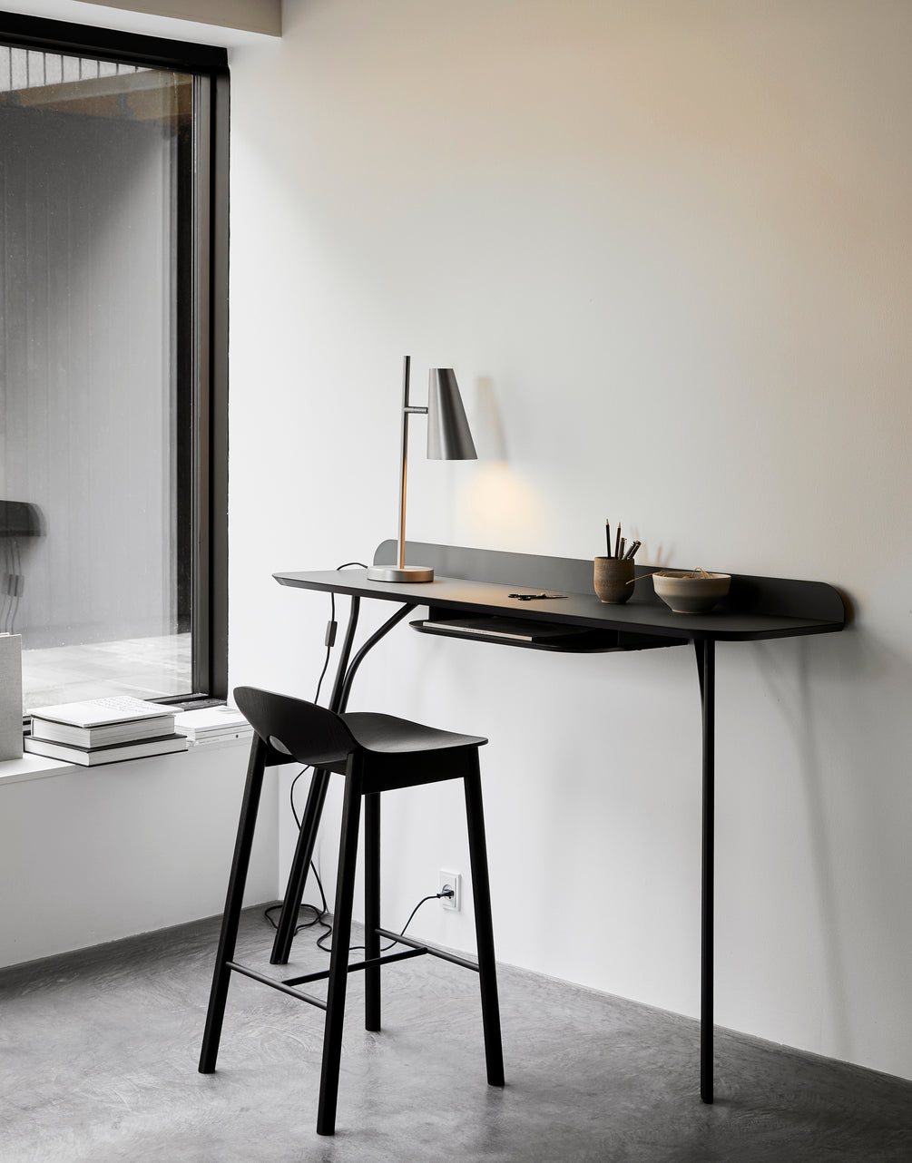 Mono counter chair - Black