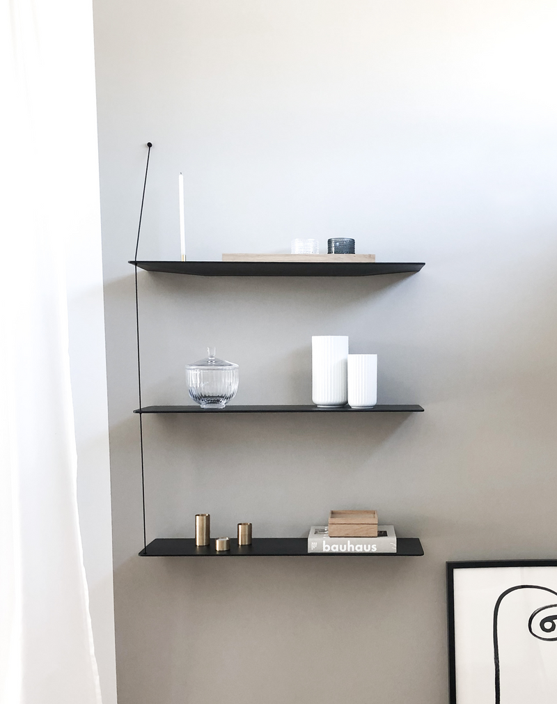 Stedge shelf (80 cm) - Black